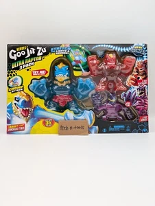 Goo Jit Zu Ultra Raptor 3 pack Action Figure Dinogoo Tyro X-Ray Blazagon Shredz - Picture 1 of 6