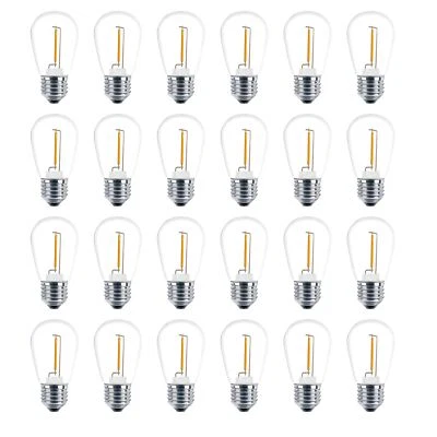 24 Pack LED S14 Light Bulbs Shatterproof Outdoor 1 Watt to Replace 11Watts St... - Image 1 of 4
