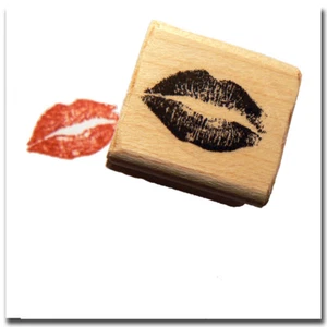 Miniature Kiss, Lips rubber stamp P24 - Picture 1 of 1