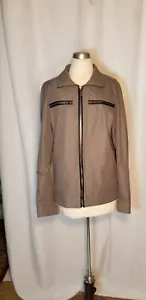 PERRY ELLIS PORTFOLIO MEN'S DOBBY TECH WATER REPELLENT JACKET DARK TAN SZ SMALL - Picture 1 of 6