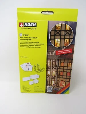 Noch HO 51250 Micro-Rooms LED Starter Set Illuminated Building Room Lighting Kit - Image 1 of 2