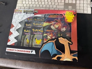 Pokemon TCG Celebrations Lance's Charizard V Collection Factory Sealed Box - Picture 1 of 6