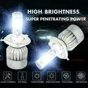 1200W 168000LM H4 HB2 9003 6000K White COB LED Headlight Hi/Lo Power Bulbs Kit - Picture 1 of 9