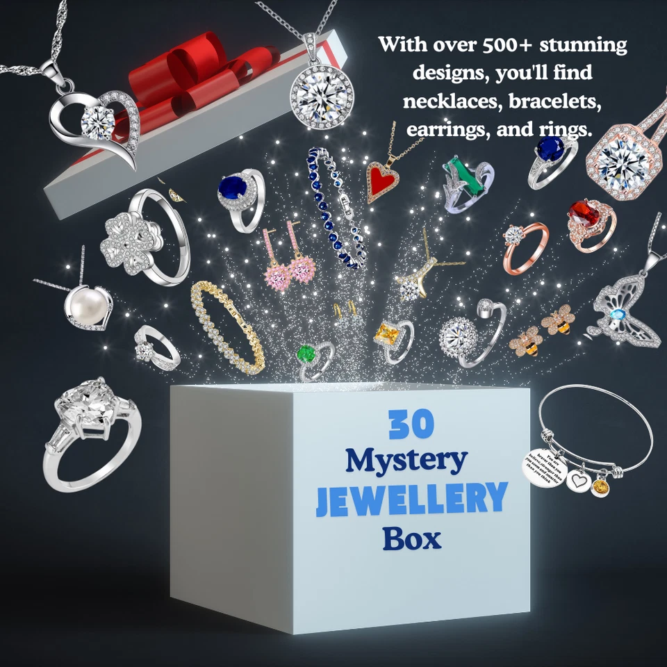 Mystery Box Jewelleries Wholesale SilverNecklace Bracelet Ring Earrigns Gifts UK - Image 1 of 4