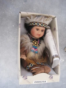 Muñeca nativa americana Amanda Wang Amitola 12" porcelana Kinnex certificado de autenticidad le numerada - Imagen 1 de 6