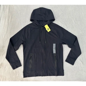 All In Motion Unisex Black Solid Long Sleeve Hooded Full Zip Jacket Size M - Picture 1 of 10