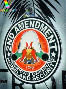 2. Änderung Homeland Security Yosemite Sam LED 3D 16""x16"" Neonschild Licht Lampe - Bild 1 von 5