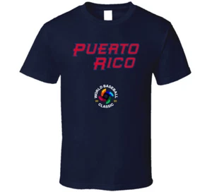 Puerto Rico 2023 Wbc World Baseball Classic Navy T Shirt - Picture 1 of 1