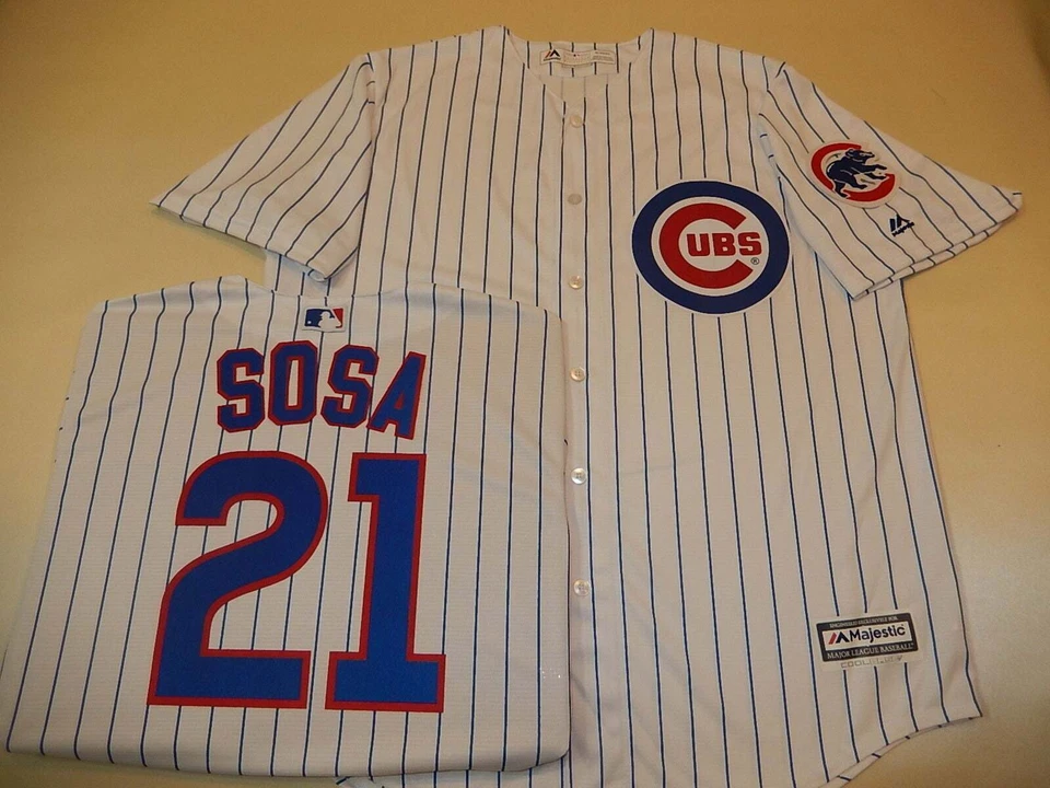 30225 Hombres Majestuosa CHICAGO CUBS COSIDA Genial Base Camiseta de Béisbol Todas las Tallas Foto 1 de 1