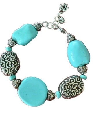 Brighton Full Moon Rising Silver Plate  Bracelet Retired Chunky - Image 1 of 3