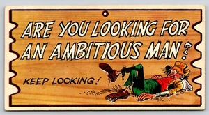 Postcard Topps Wacky Plak #64 Comics Are You Looking for an Ambitious Man? - Picture 1 of 2