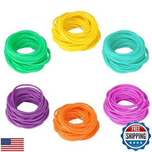 30 Pieces 6 Colors Silicone Jelly Bracelets Nonluminous Stretchy 80s Mixed Gu - Picture 1 of 5