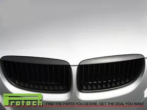 Matte Black Kidney Front Grill Grilles For BMW E90 E91 M3 3 Series 4Door 05-08 - Foto 1 di 3