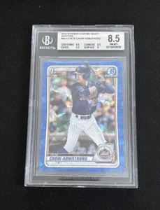 2020 Bowman Draft Sapphire PETE CROW-ARMSTRONG 1st Bowman Chrome #BD-72 BGS 8.5 - Picture 1 of 2