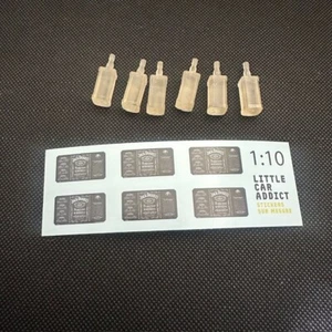 Bouteilles alcool pour maquettes avec planche de décalcomanies à l'eau - Photo 1/3