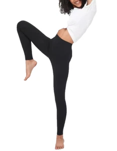 Womens Aerie Offline OG High Rise Legging Black Basic Classic Lounge Large Short - Picture 1 of 11