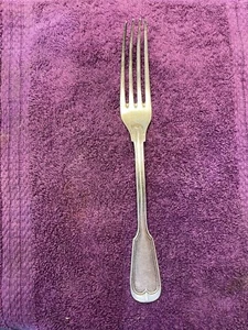 1 Vtg WMF Germany Geislingen 90 SilverPlate Fiddle Thread Table Fork - Picture 1 of 4