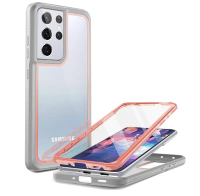 Youmaker Full Body Samsung Galaxy S21 Ultra case with Built in Screen Aegis RG