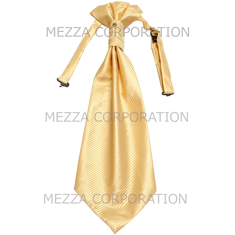 Nuevo Vesuvio Napoli Para hombres Poli Poliéster Ascot Corbata Corbata Rayas Fiesta Marfil Foto 1 de 1