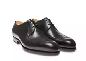 Men Black Leather Derby Dress Shoes, Office Wear Leather Dress Shoes For Men - Picture 1 of 3