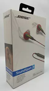 Auriculares internos BOSE SoundSport con cable controles Apple con micrófono POWER RED SELLADOS - Imagen 1 de 12