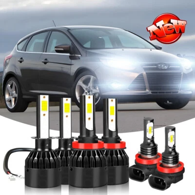 Kits de 6 luces antiniebla + luces antiniebla + bombillas LED para Ford Focus 2012-2018 Foto 1 de 4