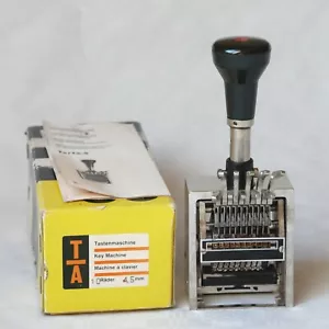 REINER Ta oder Ta-S Tastenmaschine Made in W.-Germany / Stempel 10 Räder 4,5 mm - Bild 1 von 12