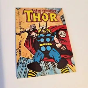 Thor 48 Vintage 1986 Comic Images Marvel Sticker Trading Card Unused - Picture 1 of 2