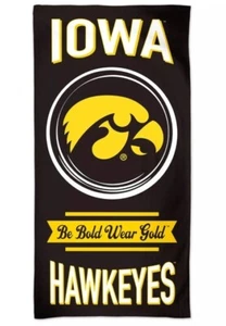 NWT Iowa Hawkeyes Wincraft NCAA 30 x 60 Fiber Beach Dorm Towel - Picture 1 of 4