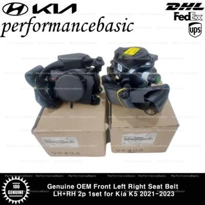Genuine OEM Front Left Right Seat Belt LH+RH 2p 1set for Kia K5 2021-2023 - Image 1 of 3