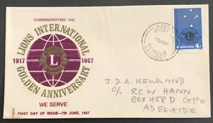 Australia FDC Parade 1967 Lions International Golden Anniversary - Picture 1 of 4