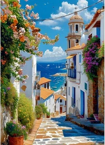DPHERO DIY Seascape Diamond Painting Kits for Adults,5D House Art... - Picture 1 of 6