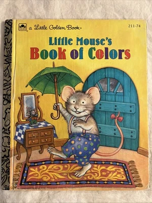 Vintage A Little Golden Book Little Mouse’s Book Of Colors 211-74 #2227 - Imagem 1 de 4