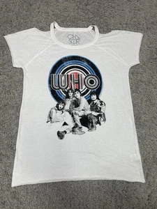 Chaser “The Who” Band T-Shirt Short Sleeve Cold Shoulder Size Medium - Picture 1 of 8