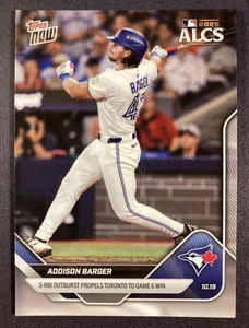 Addison Barger — 2025 Topps Now #885 — ALCS Game 6 — PR 770 — Toronto Blue Jays - Picture 1 of 2