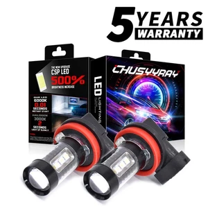 Pair H10 LED Fog Driving Light Bulbs Kit 9005 9145 9140 White 6000K Super Bright - Foto 1 di 11