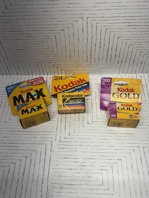 Vintage Lot Of 3 Kodak Gold Print Film Sealed 35mm 24 Exp Max Gold - Image 1 of 3