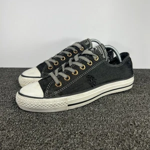 Converse Chuck Taylor All Star Destroy Shoes Womens 7 Denim Ox Black Sneaker Low - Picture 1 of 10