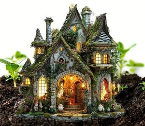 Fairy Garden Accessories - 1 x 20 X 14cms House Stake Z63(3-5 Days Del - Picture 1 of 4