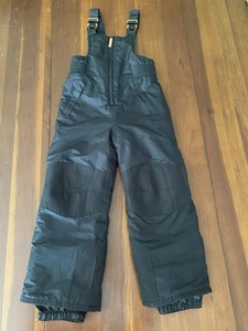 Champion Jugend schwarz Skilatz Schneehose verstärktes Knie XS 4/5 orange Clips - Bild 1 von 5