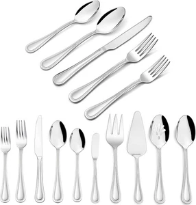 65 Pc Stainless Steel Silverware Set Service for 12 - Picture 1 of 5
