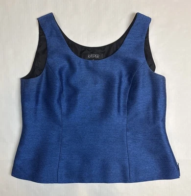 Kasper Women’s Sleeveless Suit Top Royal Blue Size 16 - Image 1 of 4