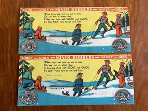 TWO BOY SCOUT GIRL GUIDE MINER RUBBER'S INK BLOTTERS - Picture 1 of 2
