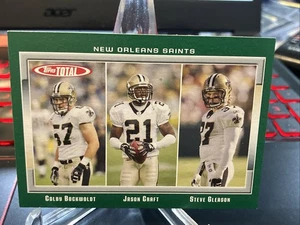 2006 Topps Total Colby Bockwoldt Jason Craft Steve Gleason #106 Rookie RC Saints - Imagen 1 de 4