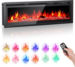 Trsaow Electric Fireplace, Wall Mounted/Recessed/Freestanding 102CM/40" Electric - Picture 1 of 9