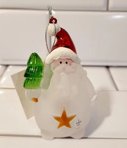 Light Up Santa Christmas Hanging Ornament Different Colors 4" inch Holiday Decor - Picture 1 of 4