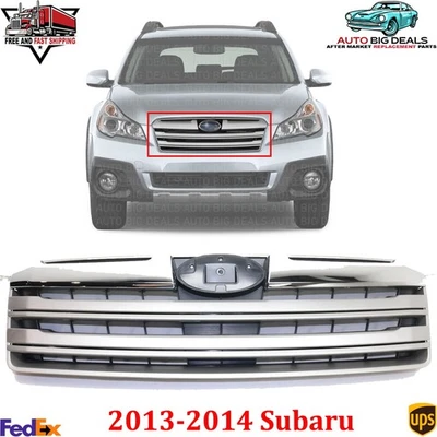 New Front Grille Assembly Textured Black For 2013-2014 Subaru Outback - Imagem 1 de 4