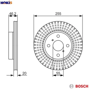 2x BRAKE DISC 0 986 479 616 FOR TOYOTA 1KR-FE 1.0L 3cyl YARIS1NR-FE 1.3L 4cyl IQ - Picture 1 of 9