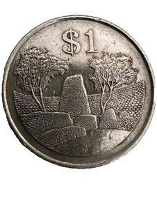 Moneta da 1 dollaro lucida Zimbabwe 1993 - Foto 1 di 2
