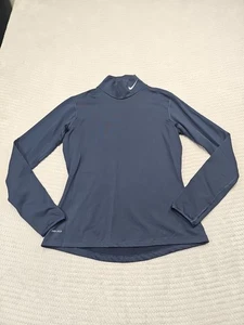 Nike Shirt Damen Large Navy Dri Fit Rollkragen Base Layer - Bild 1 von 8